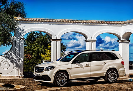 weißer SUV, Mercedes-Benz, Mercedes, AMG, X166, GLS-Klasse, HD-Hintergrundbild HD wallpaper