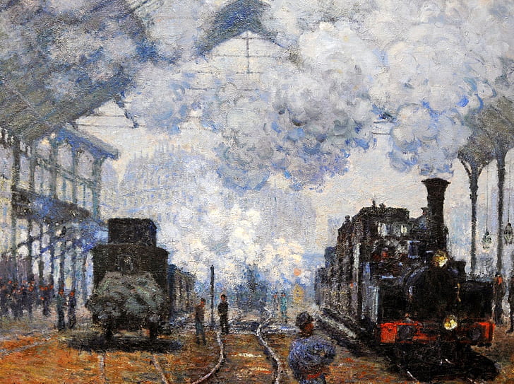foto, Claude Monet, género, La estación Saint-Lazare, Fondo de pantalla HD