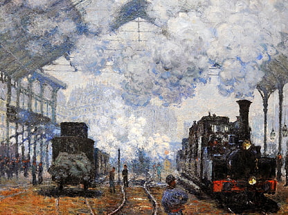 resim, Claude Monet, tür, İstasyon Saint-Lazare, HD masaüstü duvar kağıdı HD wallpaper