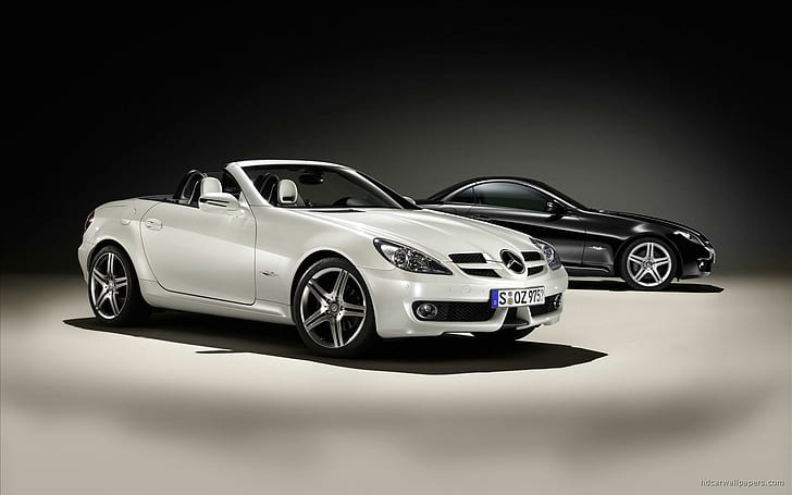 Mercedes Benz SLK 2LOOK Edition, white sedan, edition, mercedes, benz, 2look, cars, mercedes benz, HD wallpaper