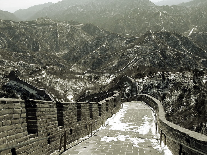 Великая китайская стена, китай, китайская стена, дорога, камень, HD обои