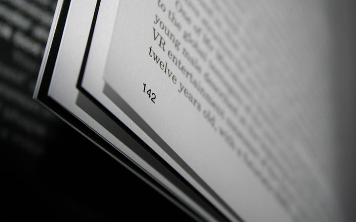 white bookpage, untitled, macro, books, HD wallpaper