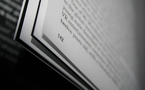 白い本のページ、無題、マクロ、本、 HDデスクトップの壁紙 HD wallpaper