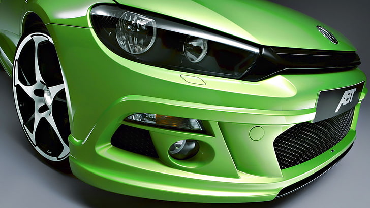 car, Volkswagen Scirocco, Volkswagen, green cars, HD wallpaper