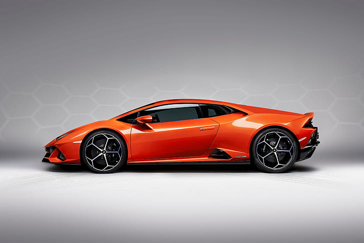 machine, Lamborghini, sports, drives, side view, Evo, Huracan, HD wallpaper