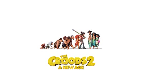 The Croods, The Croods 2: A New Age, animación, películas, Dreamworks, Fondo de pantalla HD HD wallpaper
