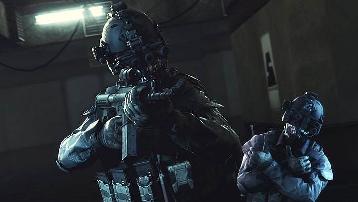 خلفية عسكرية تحمل بندقية ، Call of Duty ، Call of Duty: Ghosts ، ألعاب الفيديو، خلفية HD