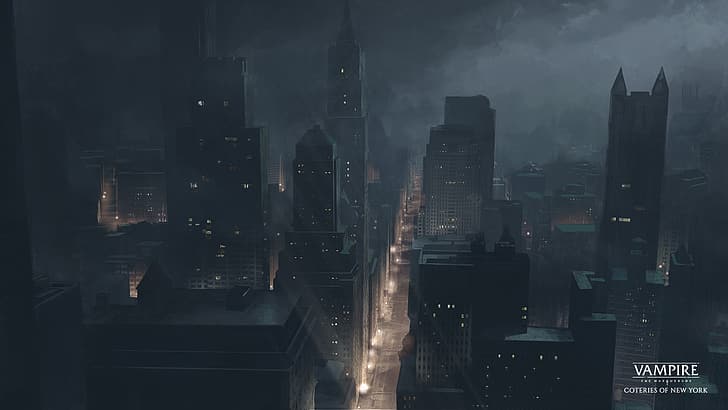 Vampyr: Maskeraden, Coteries i New York, New York City, stad, HD tapet