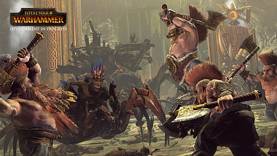 dwarfs, axes, Total War: Warhammer, HD wallpaper HD wallpaper
