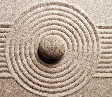 pedra cinza, pedra, areia, harmonia, zen, HD papel de parede HD wallpaper