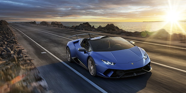 2018, автомобилно изложение в Женева, Lamborghini Huracan Performante Spyder, 4K, HD тапет HD wallpaper