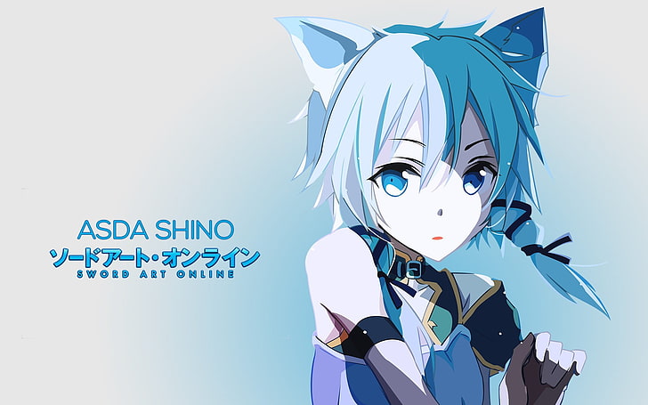 Ilustração de Asda Shino, Sword Art Online, Asada Shino, Alfheim Online, nekomimi, anime, garotas de anime, HD papel de parede
