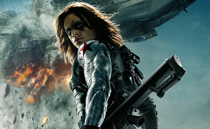 Captain America The Winter Soldier บัคกี้ทหารฤดูหนาวบัคกี้บาร์นส์ภาพยนตร์กัปตันอเมริกาซูเปอร์ฮีโร่ภาพยนตร์ภาพยนตร์ 2014 The Winter Soldier, วอลล์เปเปอร์ HD