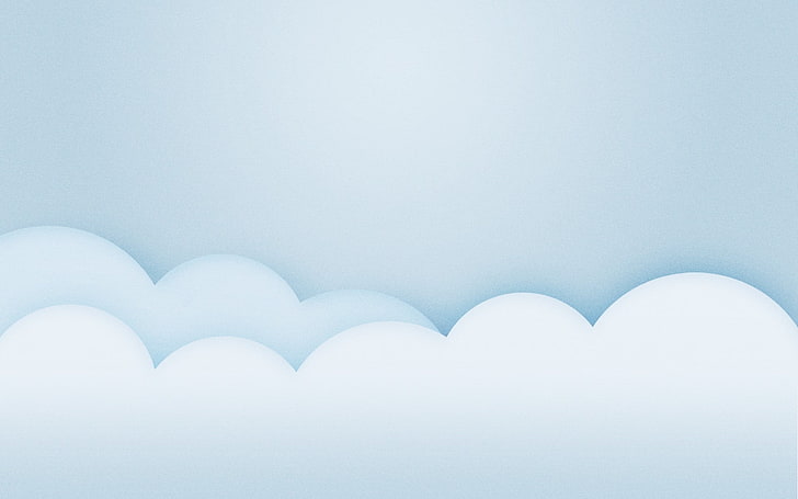 илюстрация на бял облак, минимализъм, HD тапет