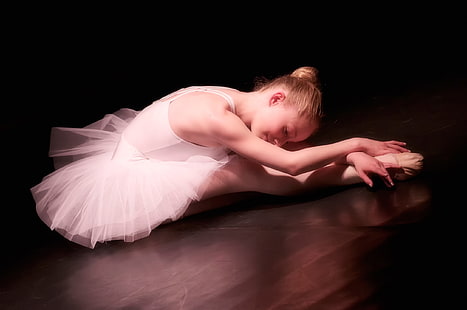 kvinnliga ballerina, flicka, ballerina, Pointe skor, HD tapet HD wallpaper