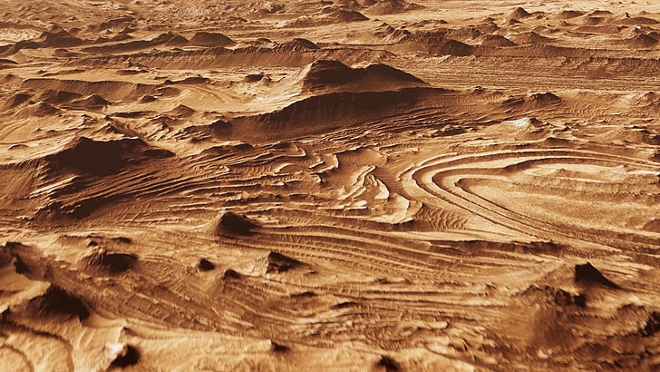 desert island, Mars, planet, HD wallpaper