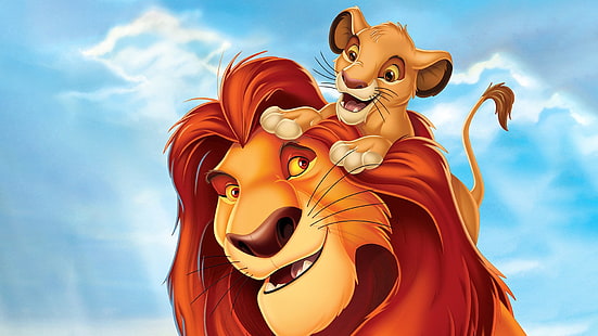 Le Roi Lion, Mufasa (Le Roi Lion), Simba, Fond d'écran HD HD wallpaper