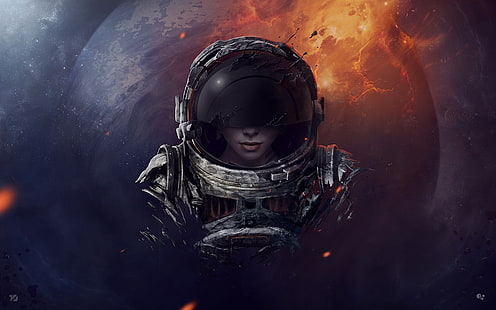 Apokalypse, Zerstörung, Galaxie, Science-Fiction, Astronaut, Fantasie, HD-Hintergrundbild HD wallpaper