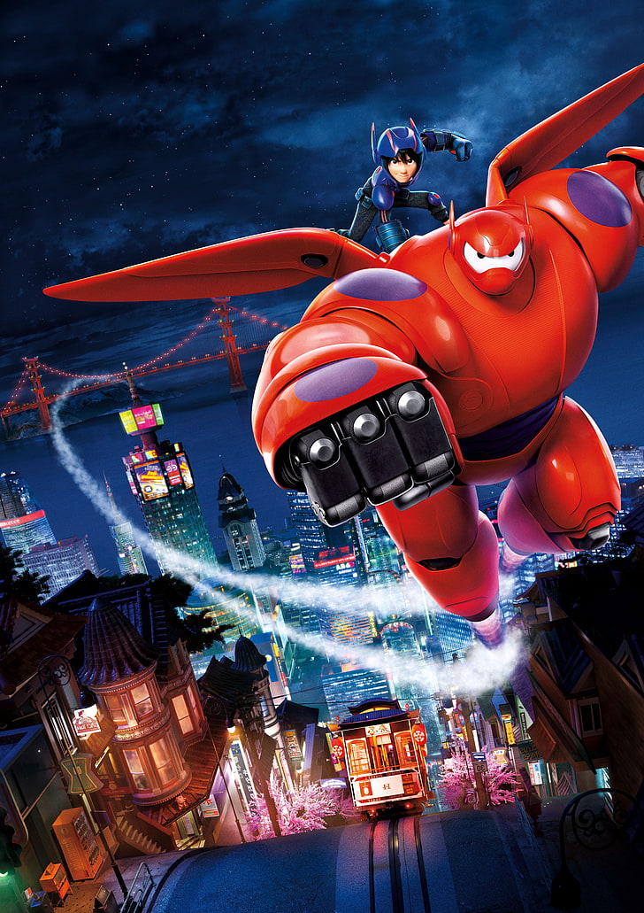Baymax (Big Hero 6), Disney, movies, Pixar Animation Studios, HD wallpaper