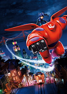 Baymax (Big Hero 6), Disney, ภาพยนตร์, Pixar Animation Studios, วอลล์เปเปอร์ HD HD wallpaper