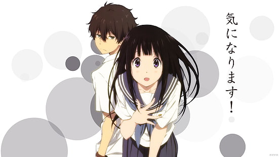 Anime, Hyouka, Eru Chitanda, Hōtarō Oreki, HD wallpaper HD wallpaper