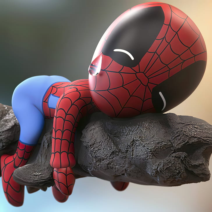 Spider-Man, traurig, Superheld, HD-Hintergrundbild