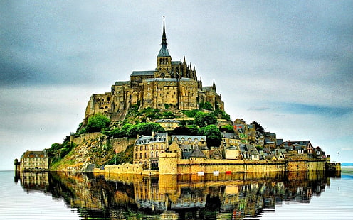Mont Saint Michel, Fondo de pantalla HD HD wallpaper