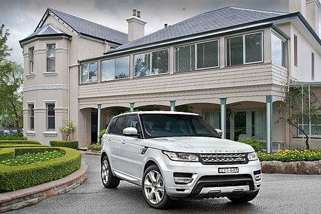 2015, Range Rover, Sport, white suv, Range Rover, 2015, AU-spec, Sport, Autobiography, HEV, HD wallpaper HD wallpaper