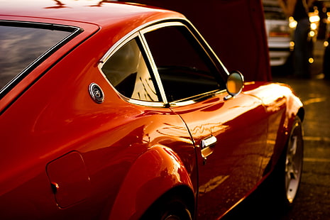 rotes Coupé, Auto, Datsun, Datsun 240Z, Fahrzeug, rote Autos, HD-Hintergrundbild HD wallpaper