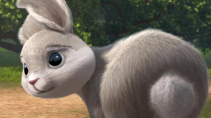Kaninchen, CGI, Fell, HD-Hintergrundbild