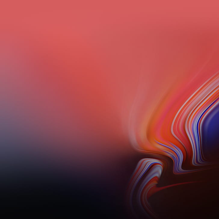 Rot, Farbverlauf, Samsung Galaxy Tab S4, Aktie, Wellen, HD-Hintergrundbild