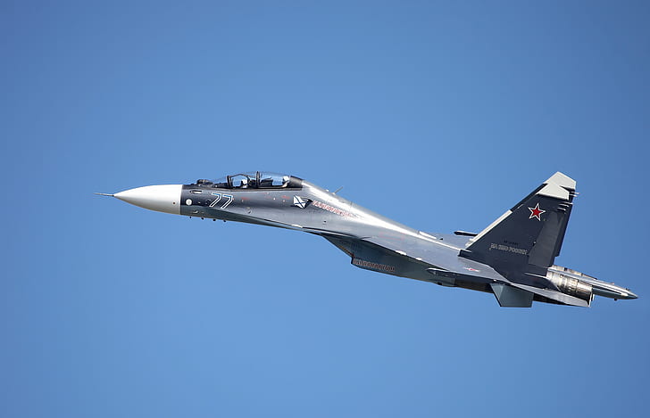 flight, multi-role fighter, Su-30CM, Su-30SM, MA Navy, generation 4, HD wallpaper