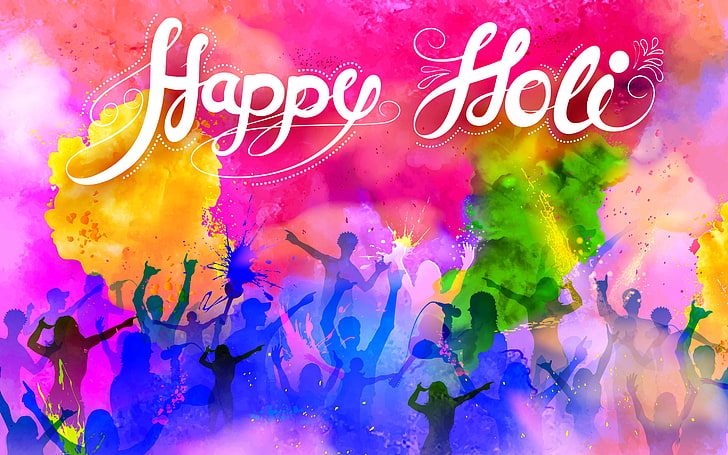 color, colores, festival, hindú, holi, feriado, india, primavera, Fondo de pantalla HD