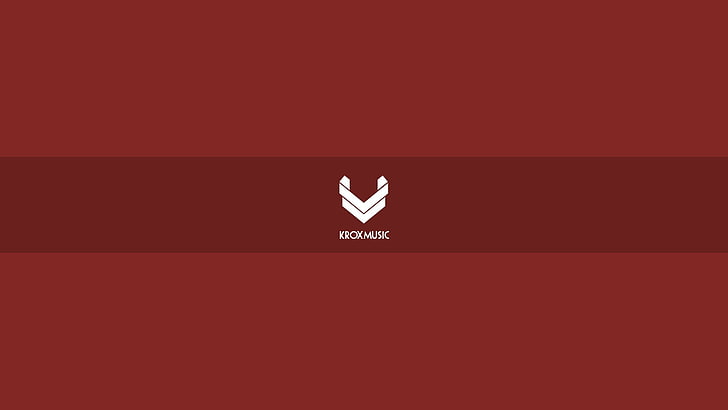 röd logotyp, minimalism, HD tapet