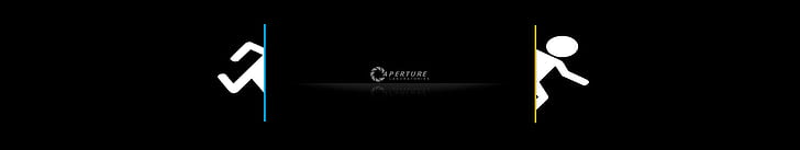 portal portal 2 aperture laboratories triple screen, HD wallpaper