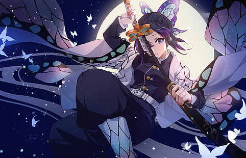 Anime, Demon Slayer: Kimetsu no Yaiba, Shinobu Kochou, Sfondo HD HD wallpaper