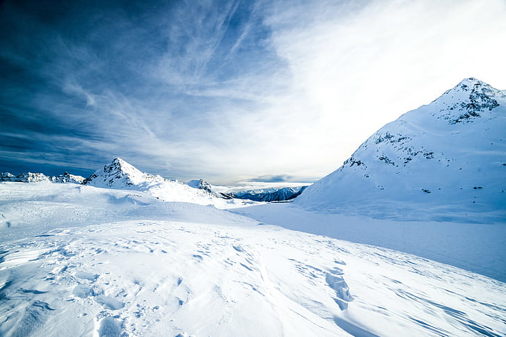 paisagem, neve, inverno, montanhas, natureza, fotografia, HD papel de parede