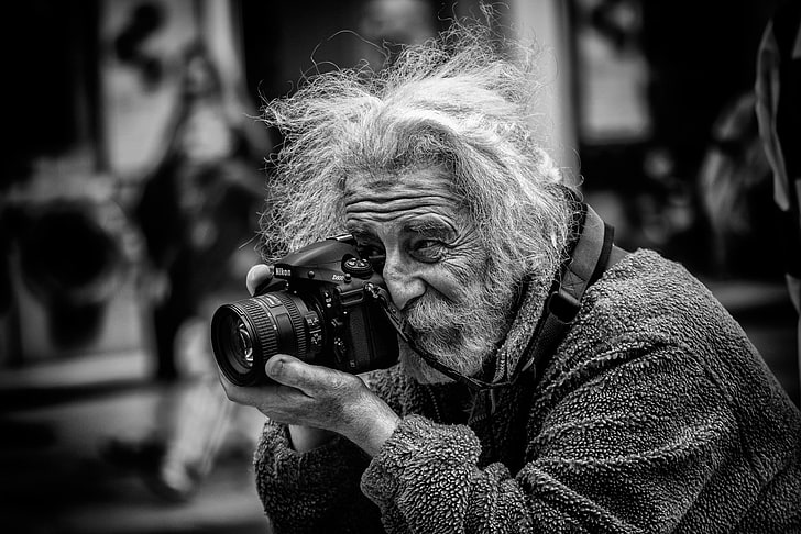 macchina fotografica, fotografo, bianco e nero, Ara Güler, Sfondo HD