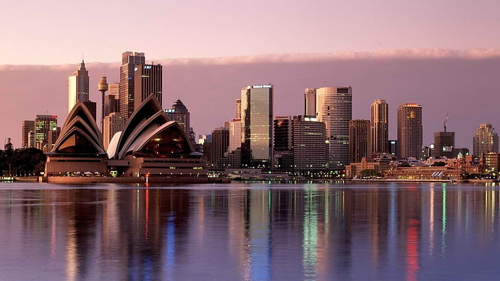 Sydney Opera House, Sydney, austrália, sydney, agua, ciudad, cielo, HD papel de parede
