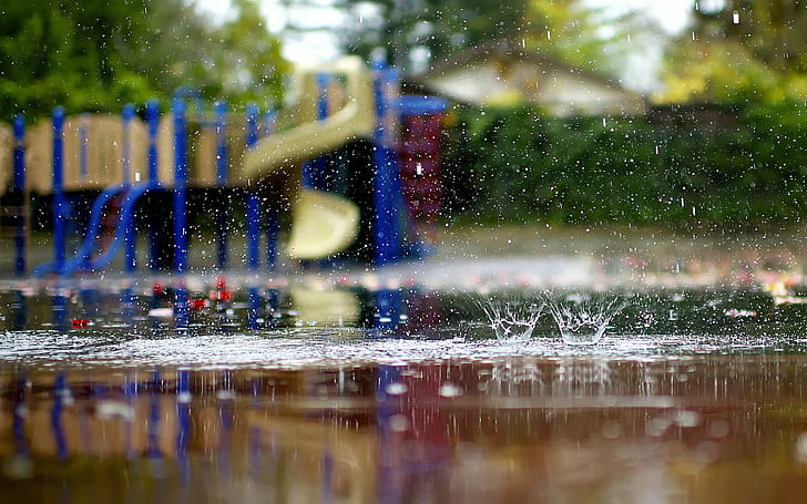 Rain HD, fotografía, lluvia, Fondo de pantalla HD
