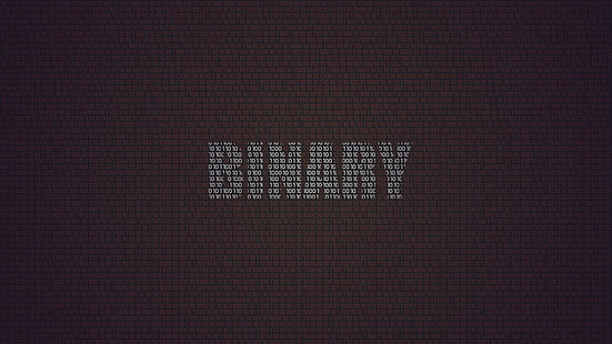 Binary text digital wallpaper, minimalism, digital art, binary, numbers, text, simple background, HD wallpaper HD wallpaper