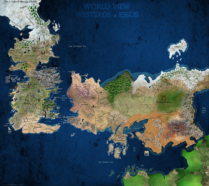 Game of Thrones, A Song of Ice and Fire, map, HD wallpaper