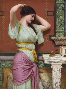  artwork, painting, Greek, Greece, classic art, women, HD wallpaper HD wallpaper