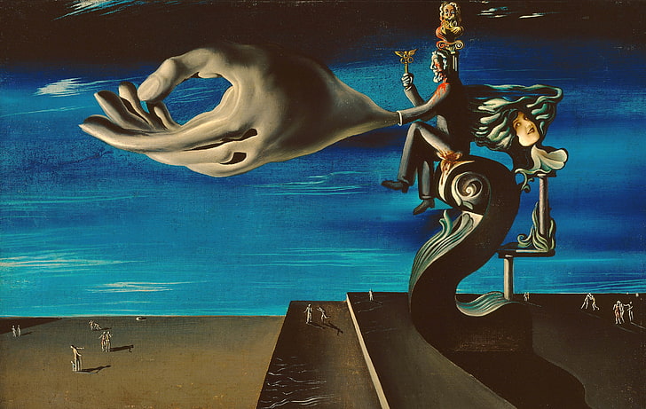 surrealismo, quadro, mão, Salvador Dali, remorso, HD papel de parede