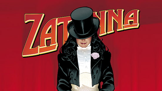 Zatanna, DC Comics, illustration, Adam Hughes, chapeaux haut de forme, Fond d'écran HD HD wallpaper