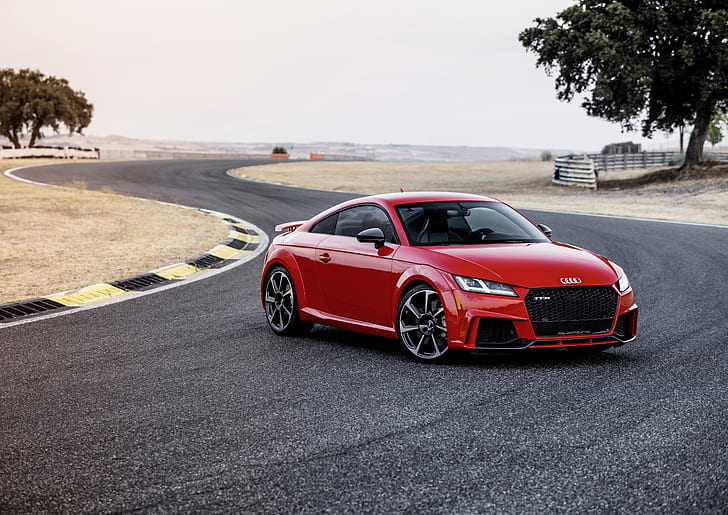 Audi, German, Red, 2018, Track, RS, TT, HD wallpaper