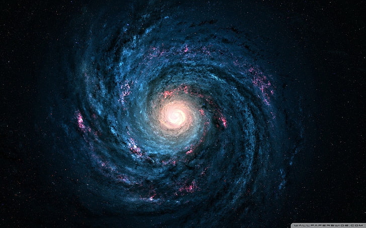 black hole illustration, space, galaxy, universe, stars, digital art, HD wallpaper