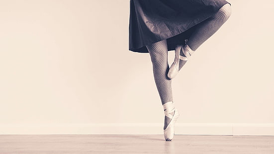 ballet, ballet dancer, black and white, dance, dancers, dancing, girl, performance, studio, woman, HD wallpaper HD wallpaper
