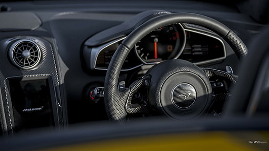 McLaren MP4-12C, McLaren, interior del automóvil, volante, automóvil, vehículo, Fondo de pantalla HD HD wallpaper