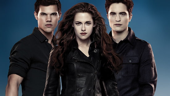 ภาพยนตร์เรื่อง The Twilight Saga: Breaking Dawn - Part 2, Bella Swan, Edward Cullen, Jacob Black, Kristen Stewart, Robert Pattinson, Taylor Lautner, วอลล์เปเปอร์ HD HD wallpaper